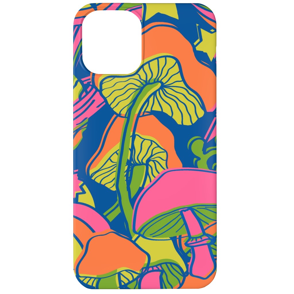Psychedelic Daydream - Neon and Blue Phone Case, Silicone Liner Case, Matte, iPhone 12 Mini, Multicolor