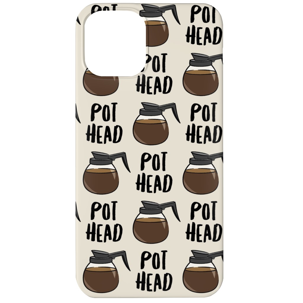 Coffee Pots - Beige Phone Case, Slim Case, Matte, iPhone 12 Mini, Brown, Brown