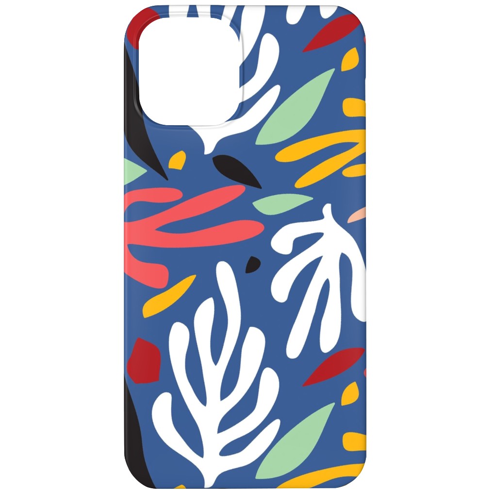 Matisse Style Leaves - Multi Phone Case, Slim Case, Matte, iPhone 12 Mini, Multicolor