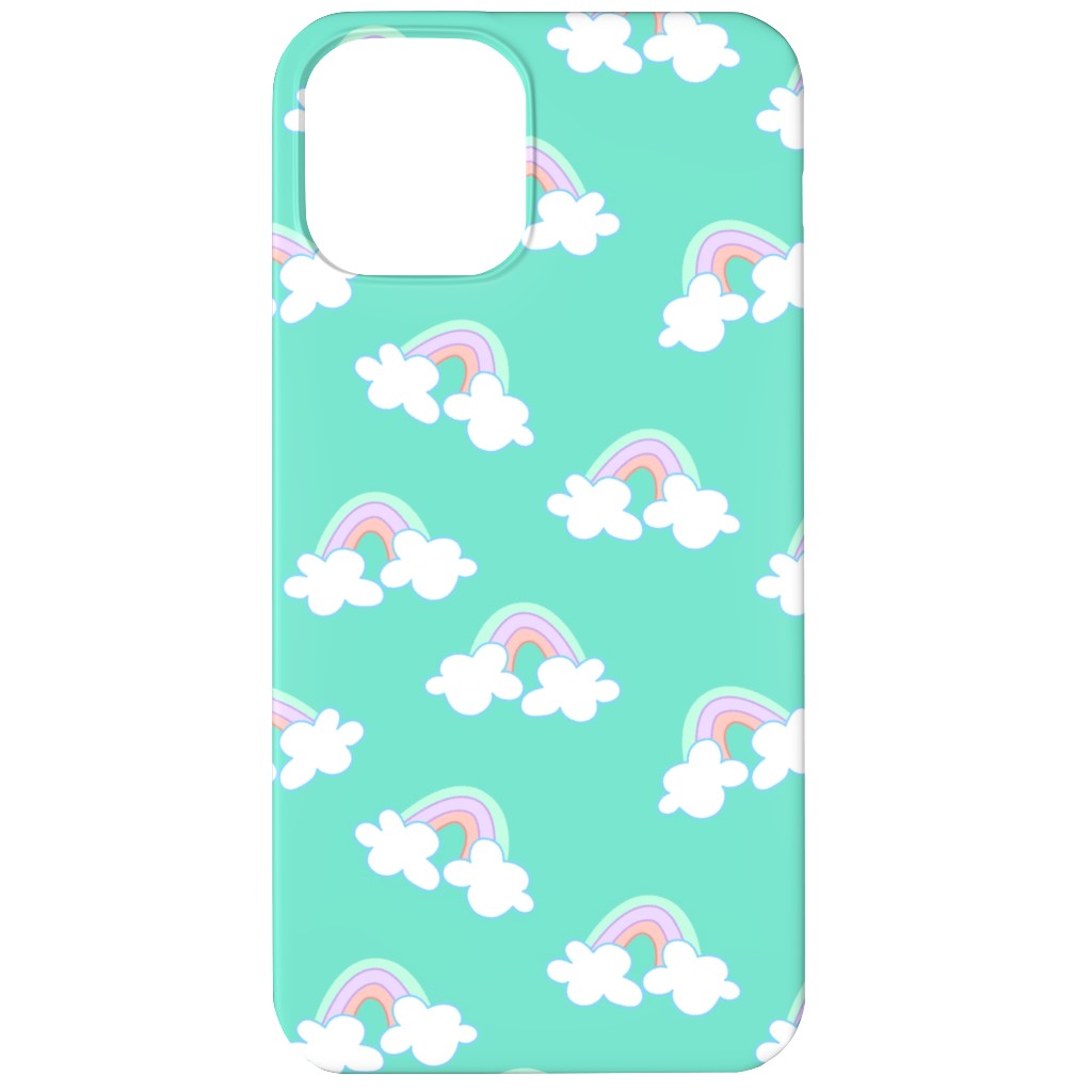 Nicola Unicorn Rainbows Phone Case, Slim Case, Matte, iPhone 12 Mini, Green, Boardwalk