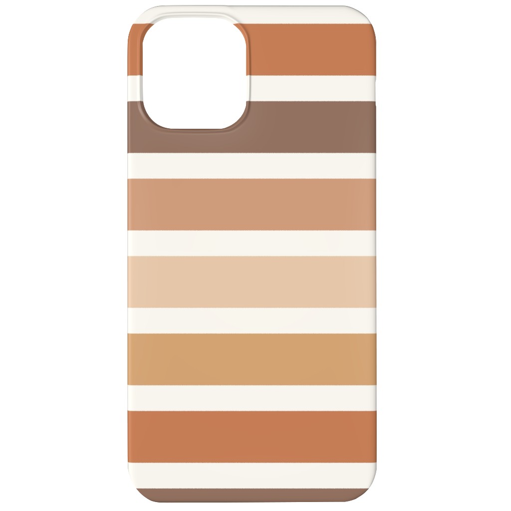 Retro Summer Stripe - Warm Tones Phone Case, Slim Case, Matte, iPhone 12 Mini, Pink