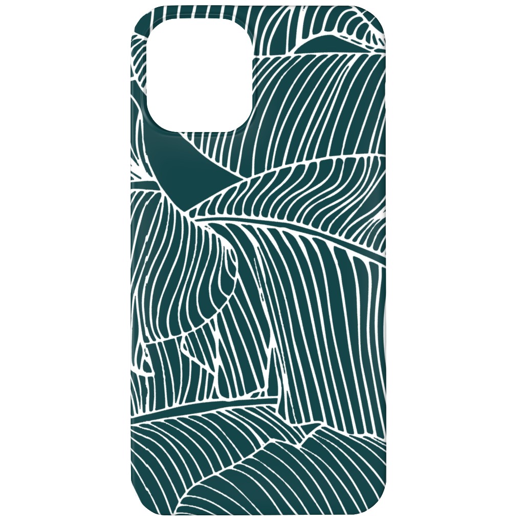 Banana Leaf - Teal Phone Case, Slim Case, Matte, iPhone 12 Mini, Green, Classic Green