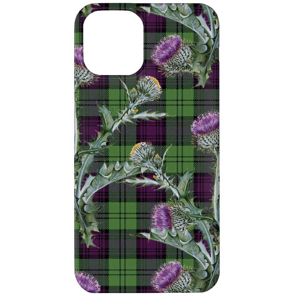 Feochadan Tartan - Green and Purple Phone Case, Slim Case, Matte, iPhone 12 Mini, Green, Classic Green
