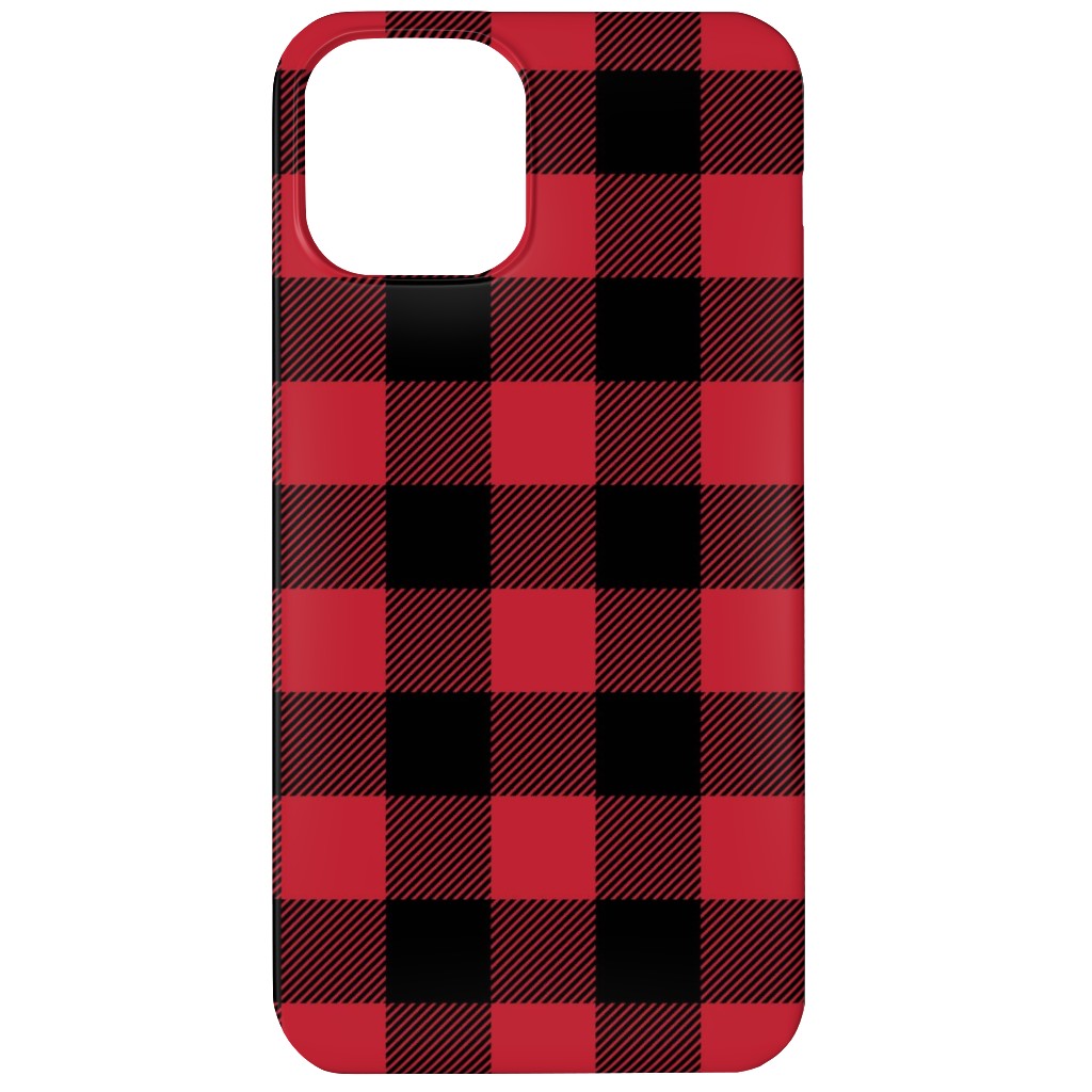 Ducks, Trucks, and Eight Point Bucks - Red and Black Phone Case, Slim Case, Matte, iPhone 12 Mini, Red, Red