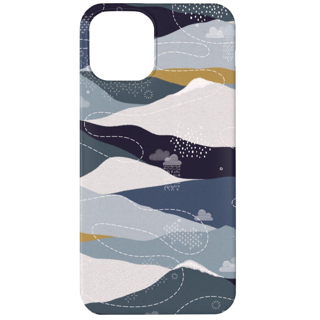 Ever Blue Mountains - Multi Phone Case, Slim Case, Matte, iPhone 12 Mini, Blue, True Blue