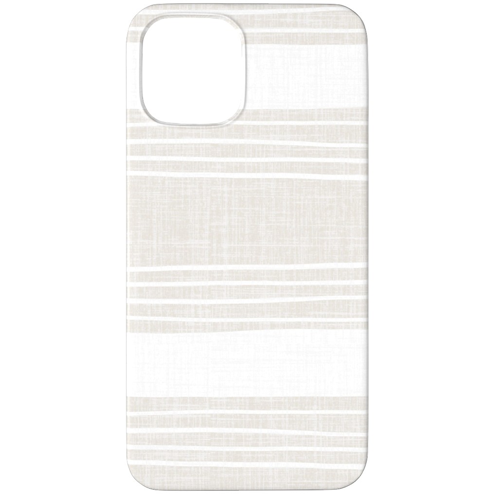 Rustic Stripe - Taupe Phone Case, Silicone Liner Case, Matte, iPhone 12 Pro Max, Beige