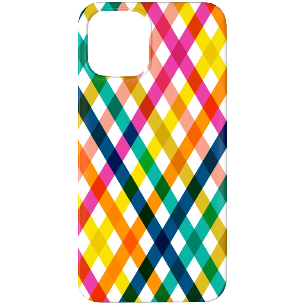 Birchdale Gingham Plaid - Multi Phone Case, Silicone Liner Case, Matte, iPhone 12 Pro Max, Multicolor