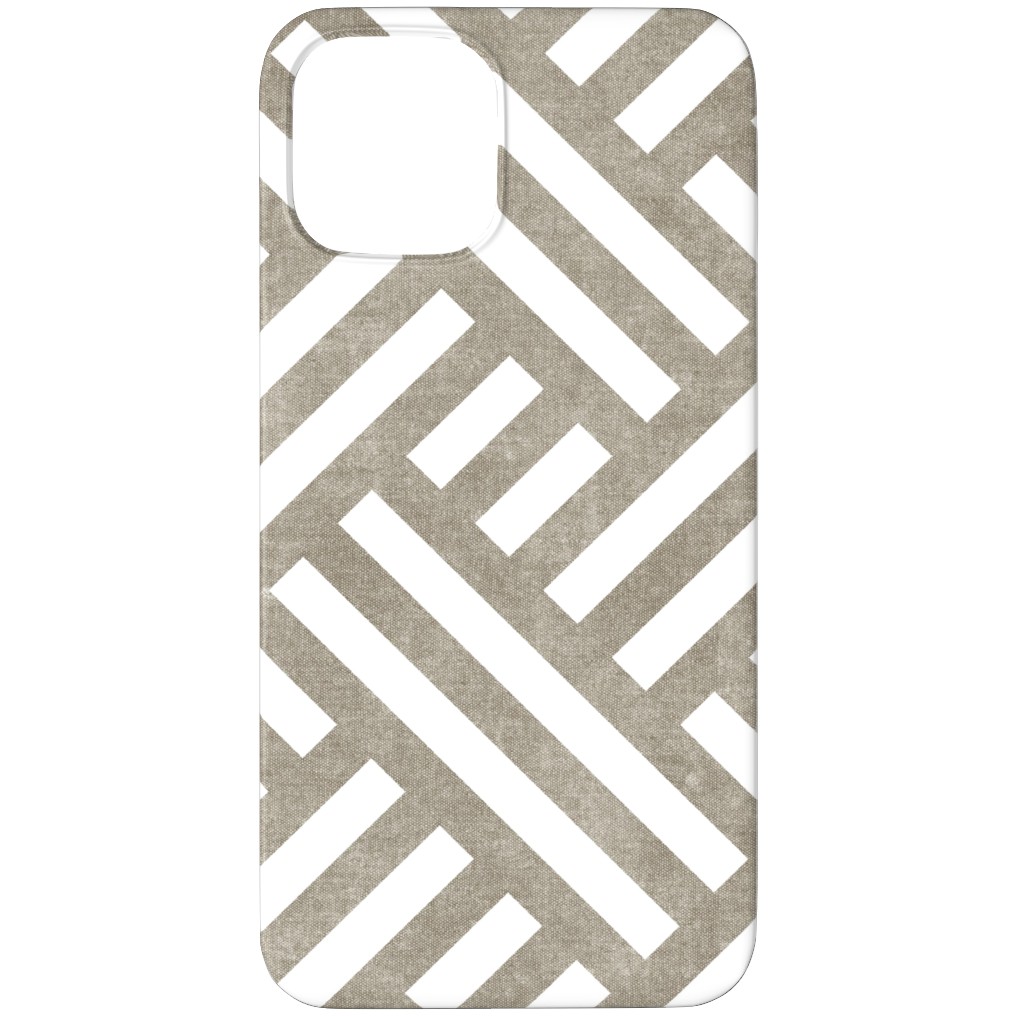 Farmhouse Weave Phone Case, Silicone Liner Case, Matte, iPhone 12 Pro Max, Gray