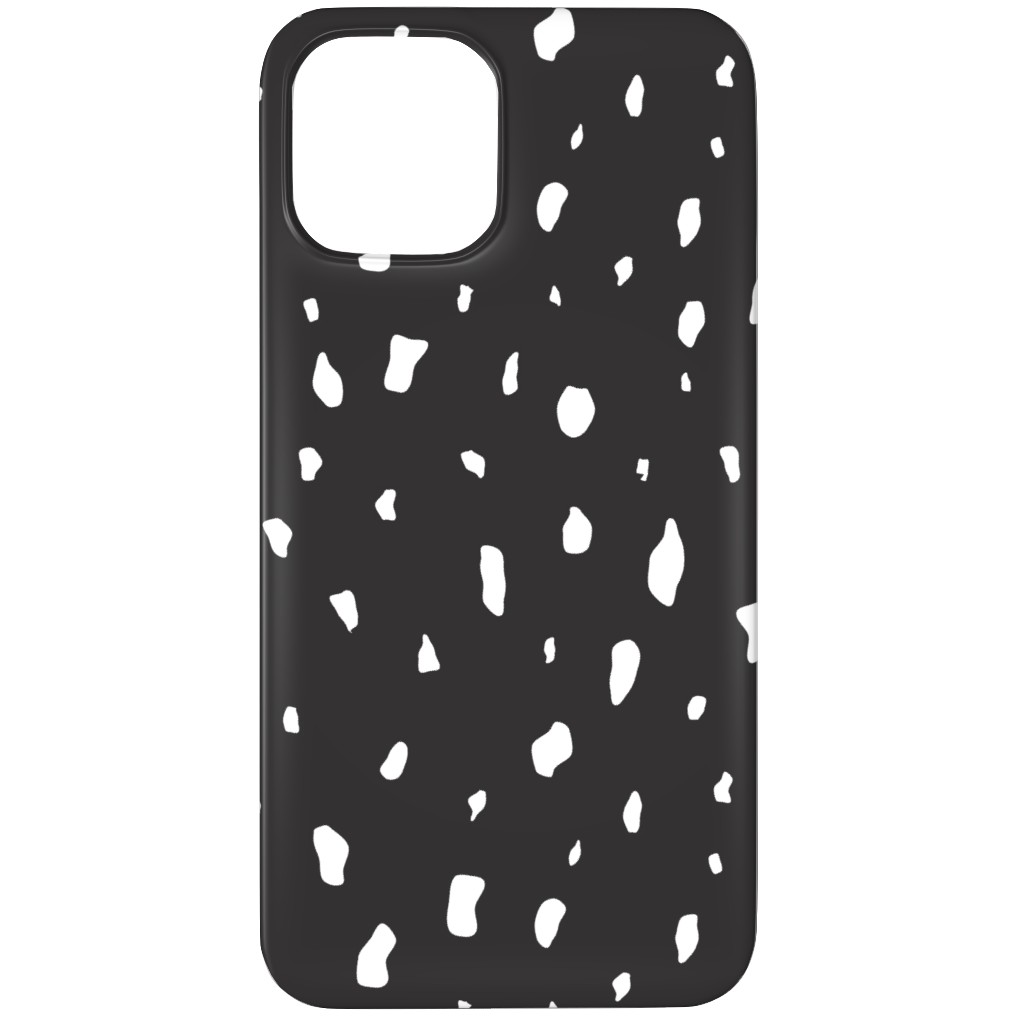 Chipped - Black and White Phone Case, Silicone Liner Case, Matte, iPhone 12 Pro Max, Black