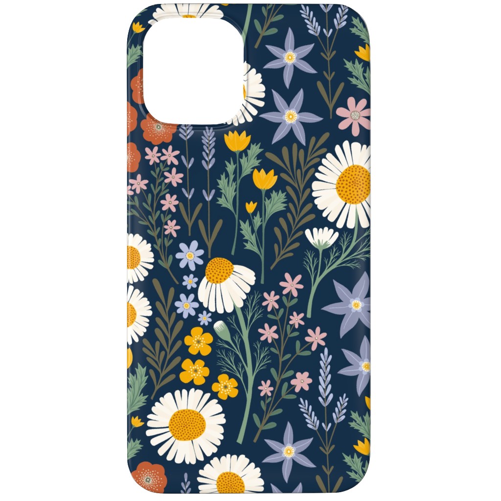 British Spring Meadow - Navy Phone Case, Slim Case, Matte, iPhone 12 Pro Max, Multicolor