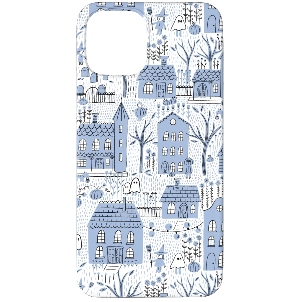 What Ghosts Around Comes Around - Blue Phone Case, Slim Case, Matte, iPhone 12 Pro Max, Blue, True Blue