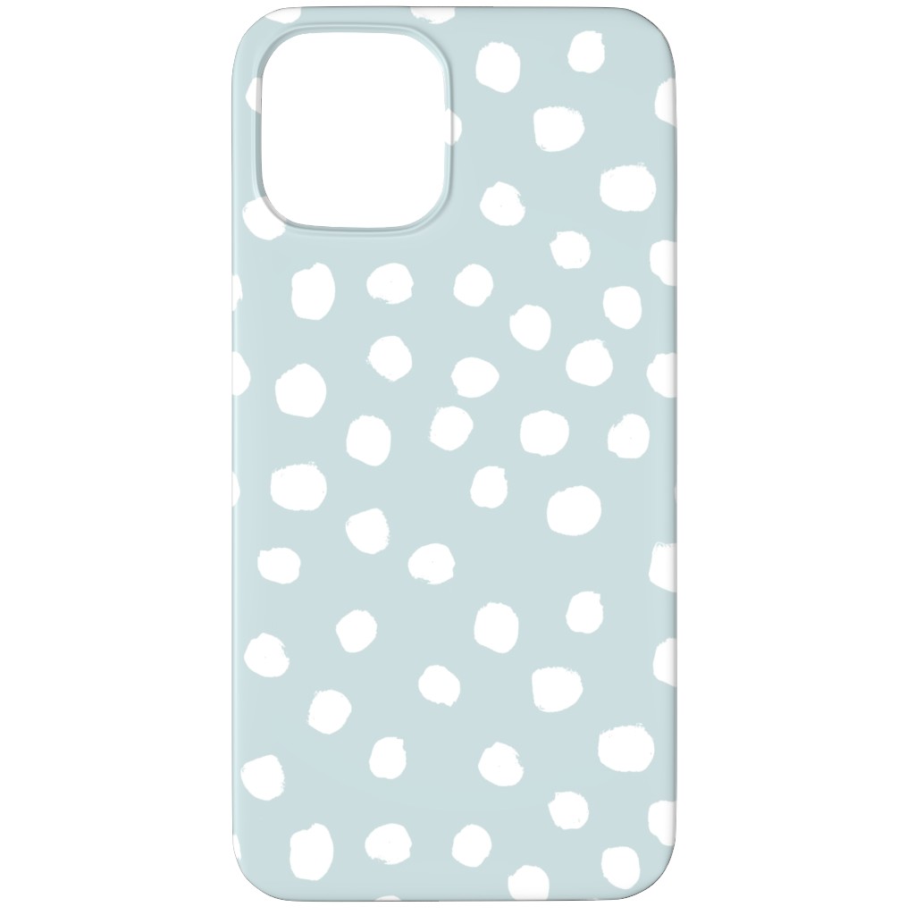 Soft Painted Dots Phone Case, Slim Case, Matte, iPhone 12 Pro Max, Blue, Hydrangea