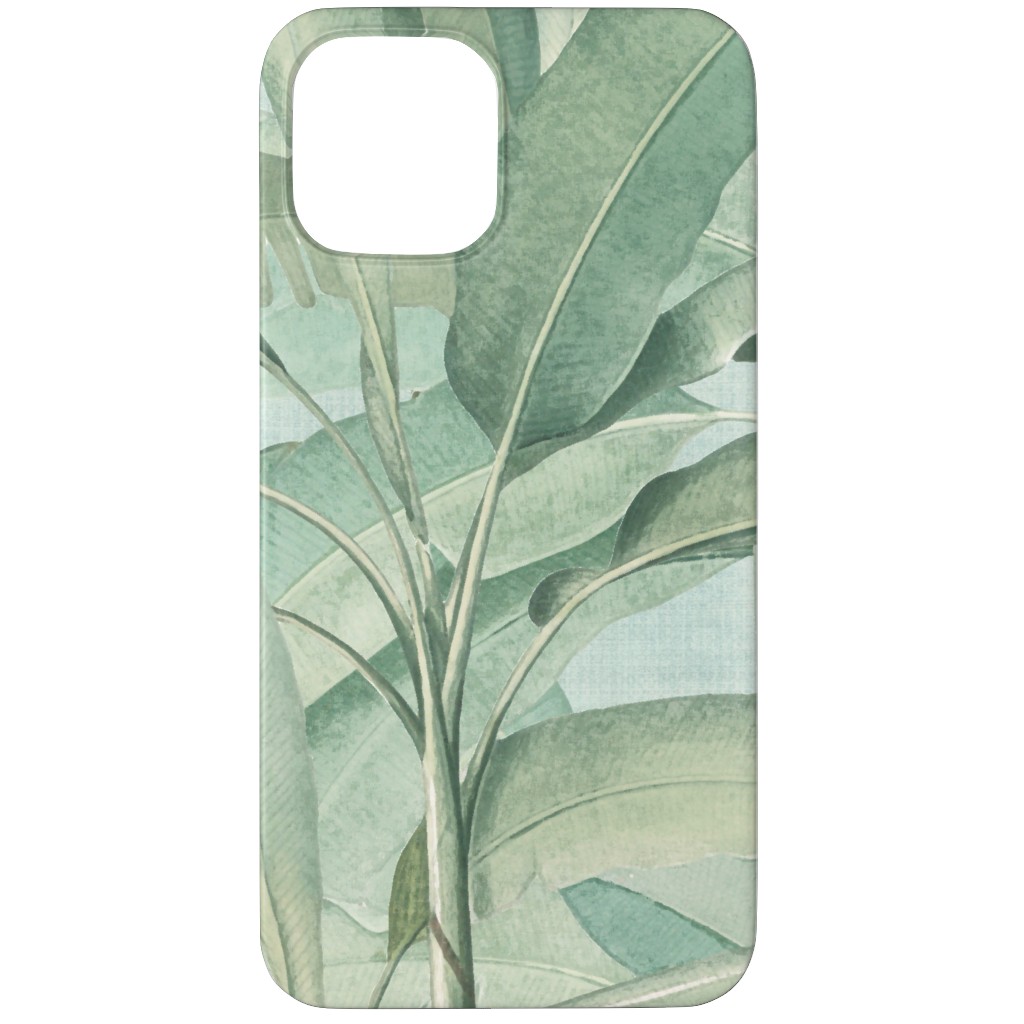 Lush Tropical Leaves Phone Case, Slim Case, Matte, iPhone 12 Pro Max, Green, Classic Green