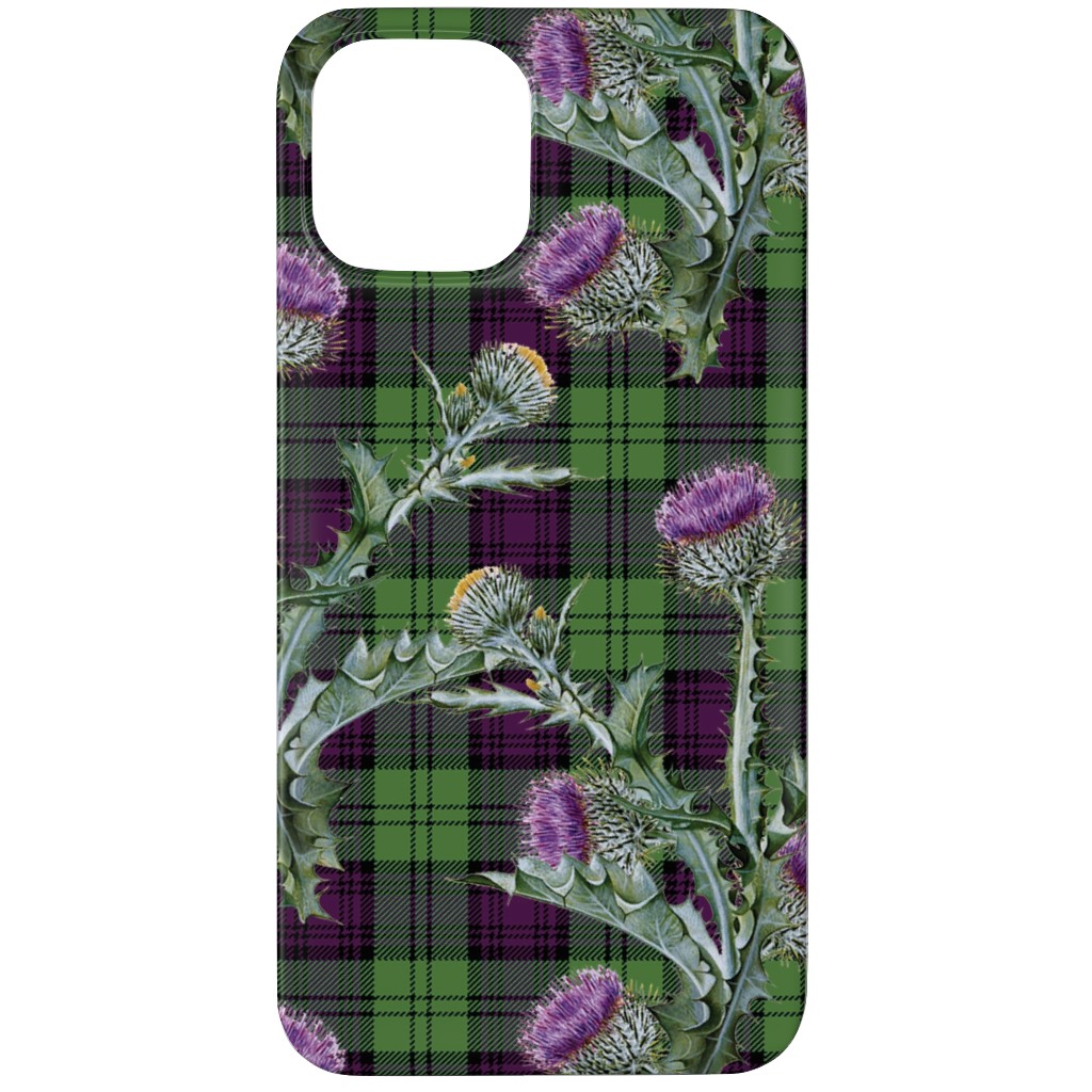 Feochadan Tartan - Green and Purple Phone Case, Slim Case, Matte, iPhone 12 Pro Max, Green
