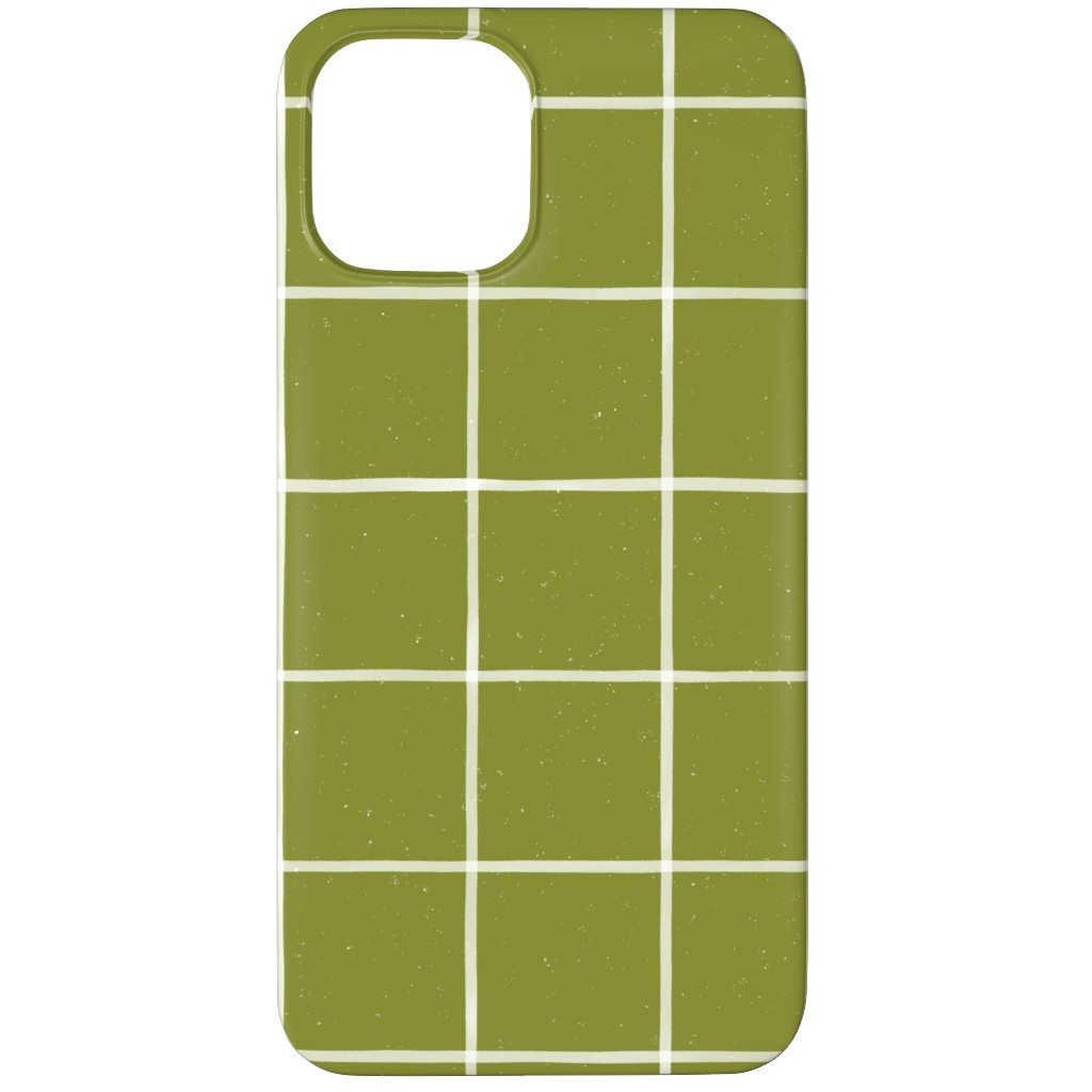 Watercolor Windowpane - Green Phone Case, Slim Case, Matte, iPhone 12 Pro Max, Green, Classic Green
