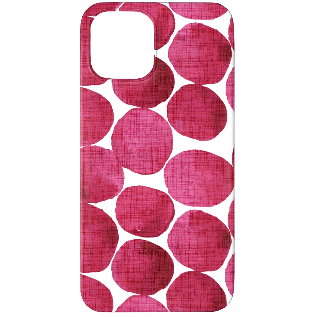 Watercolor Textured Dots - Red Phone Case, Slim Case, Matte, iPhone 12 Pro Max, Red