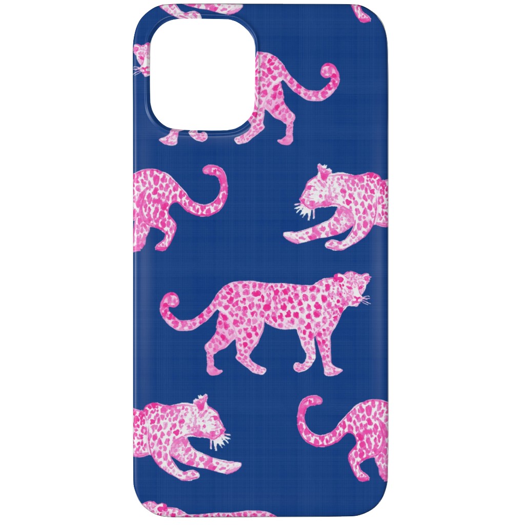 Leopard Parade Phone Case, Slim Case, Matte, iPhone 12 Pro Max, Blue