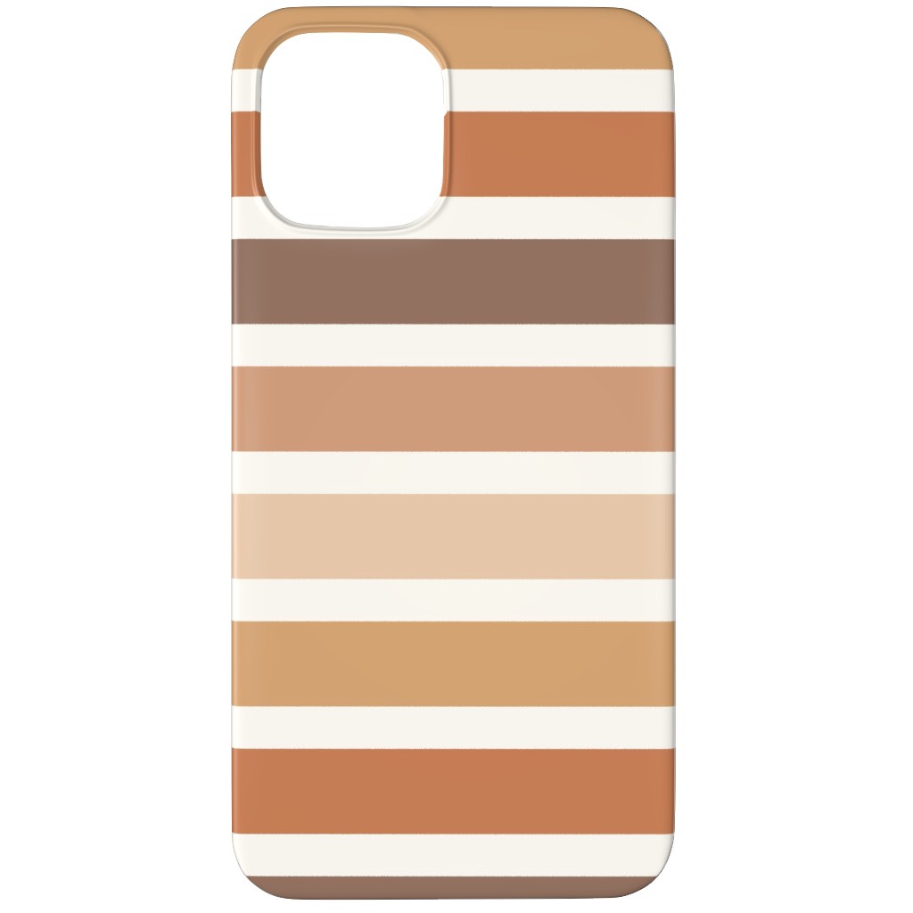 Retro Summer Stripe - Warm Tones Phone Case, Silicone Liner Case, Matte, iPhone 12 Pro, Pink