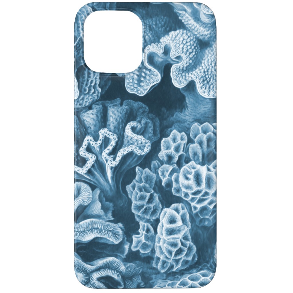 Coral All Over in Sea Blue Phone Case, Silicone Liner Case, Matte, iPhone 12 Pro, Blue, True Blue