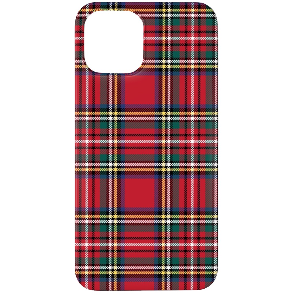 Royal Stewart Tartan Style Repeat Perfect for Christmas Phone Case, Silicone Liner Case, Matte, iPhone 12 Pro, Red