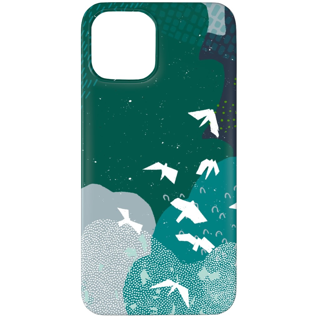 Forest Bird's Eye View - Green Phone Case, Silicone Liner Case, Matte, iPhone 12 Pro, Green