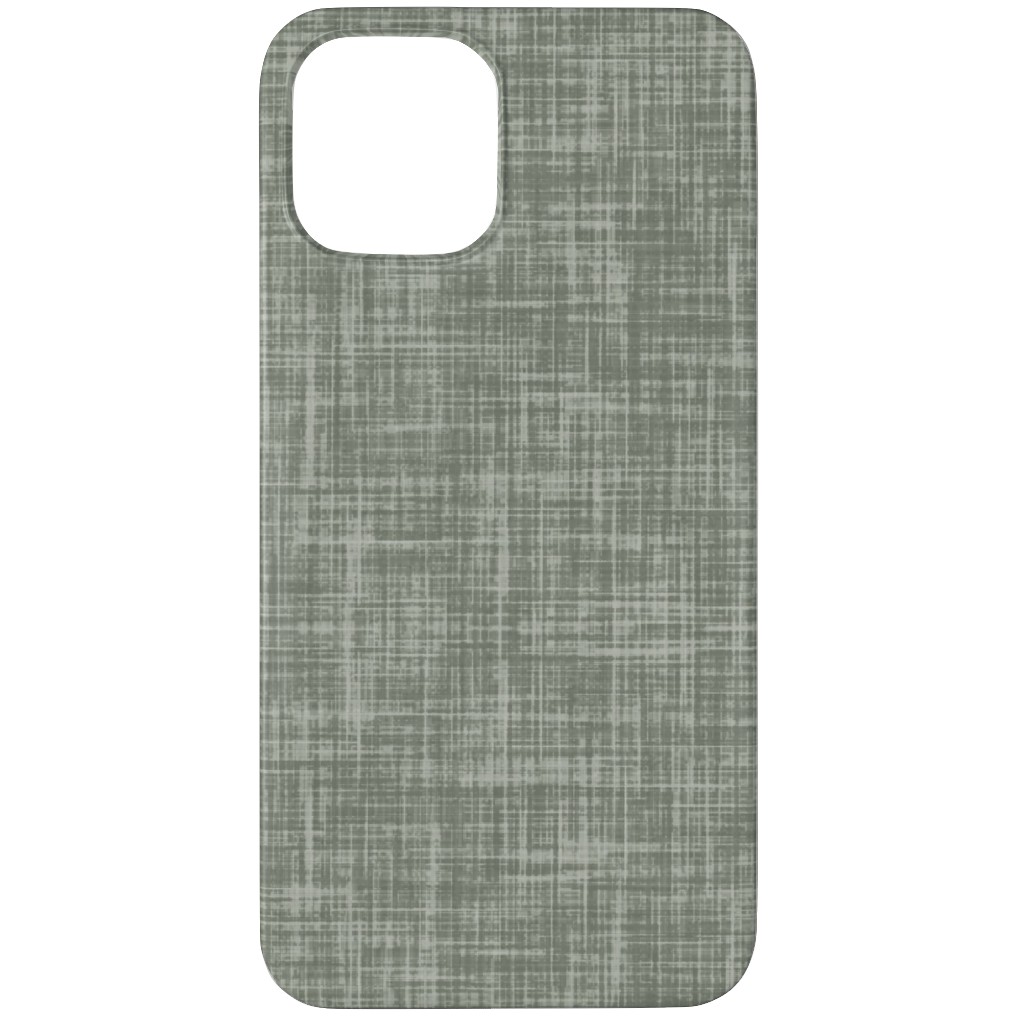 Vintage Linen Phone Case, Silicone Liner Case, Matte, iPhone 12 Pro, Green