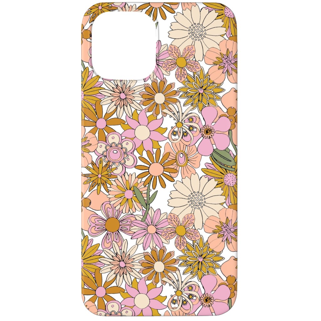 Chelsea Vintage Floral Garden - Pink Phone Case, Silicone Liner Case, Matte, iPhone 12 Pro, Pink