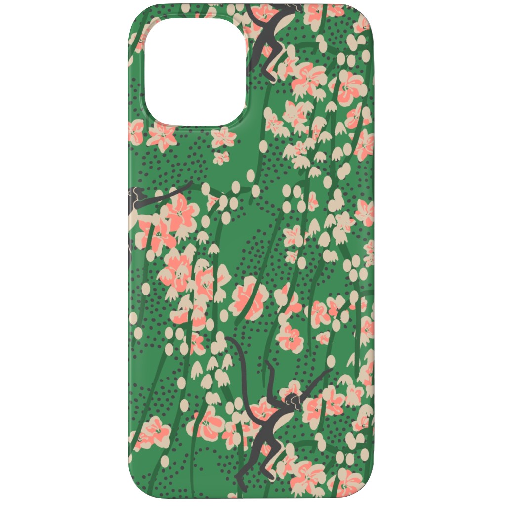Bengal Maya Monkey - Multi Phone Case, Slim Case, Matte, iPhone 12 Pro, Green, Classic Green