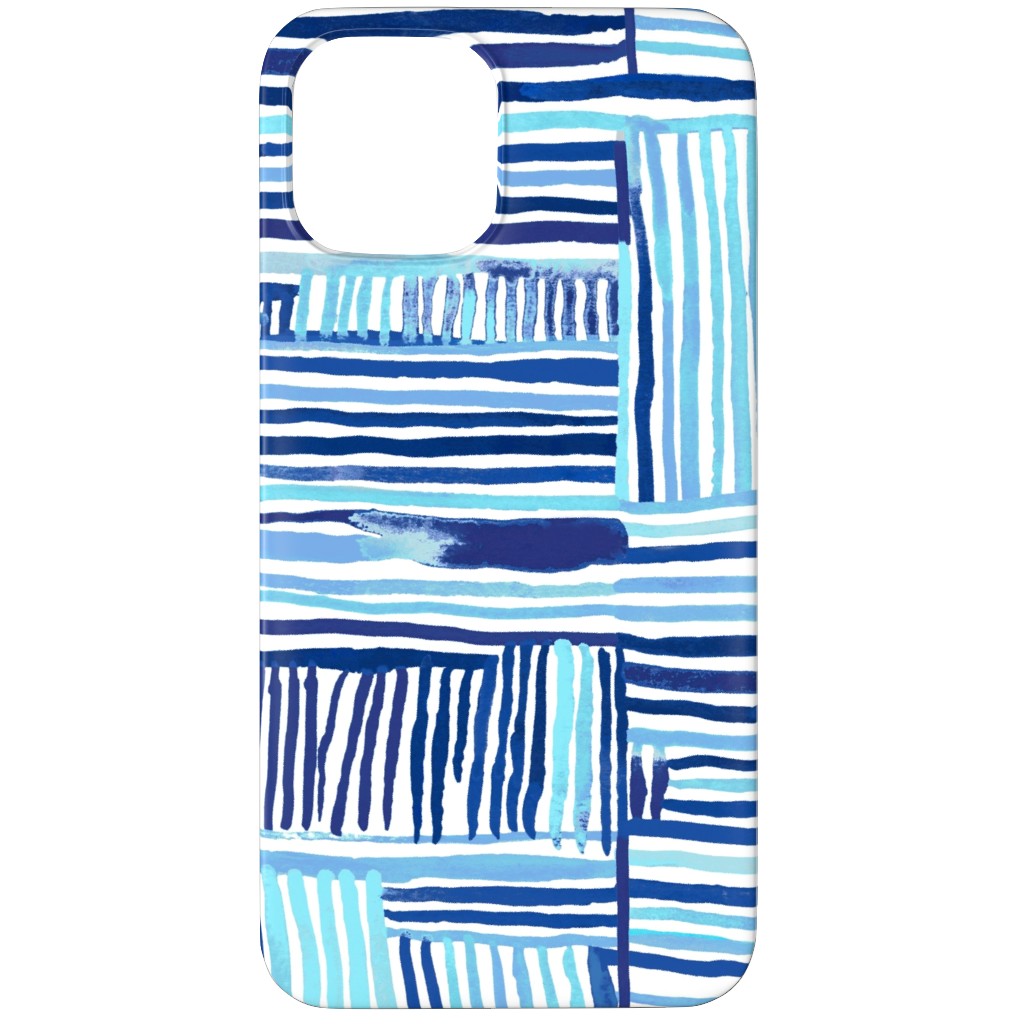Linear Meditation Phone Case, Slim Case, Matte, iPhone 12 Pro, Blue, Boardwalk