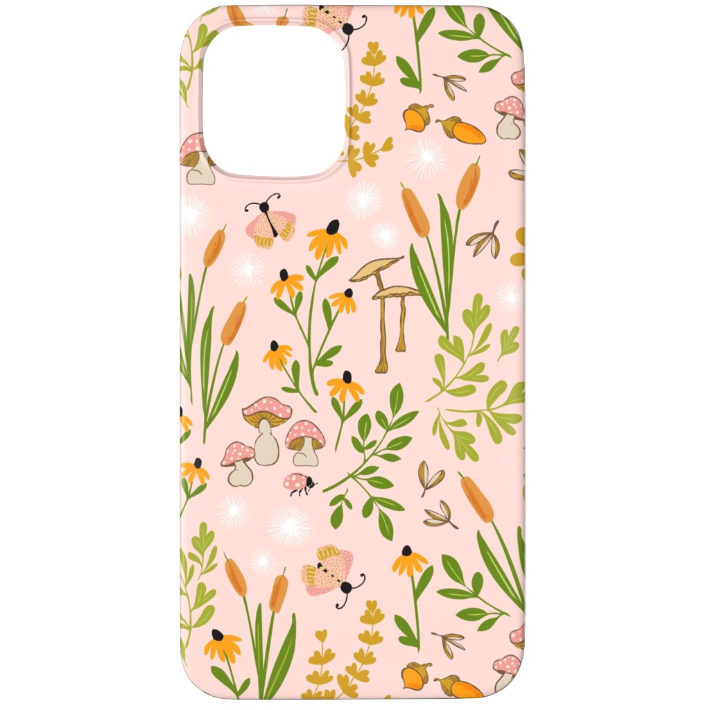 Autumn Meadow Phone Case, Slim Case, Matte, iPhone 12 Pro, Pink, Bright Pink