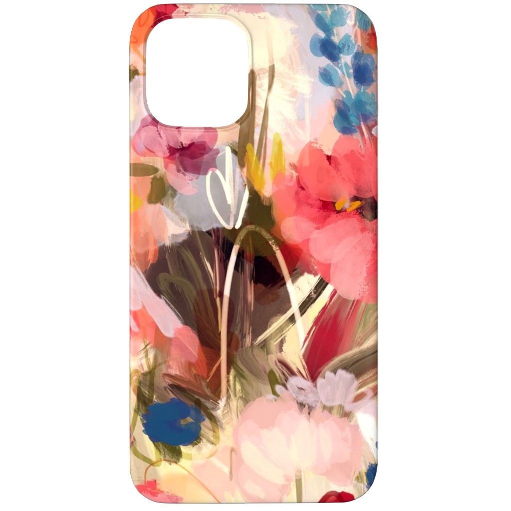 Painterly Abstract Floral Phone Case, Slim Case, Matte, iPhone 12 Pro, Pink