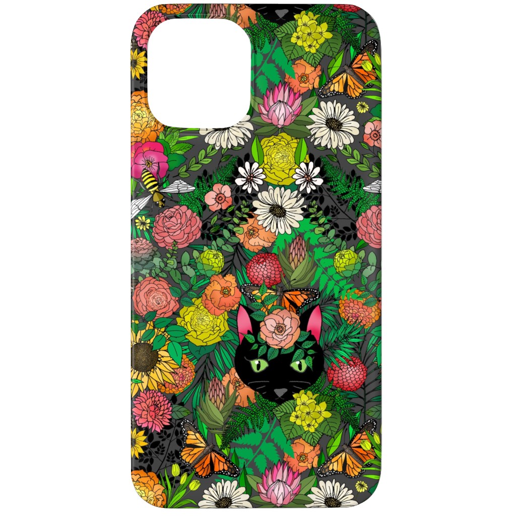 Garden Surprise Kitty Eyes - Multi Phone Case, Slim Case, Matte, iPhone 12 Pro, Multicolor