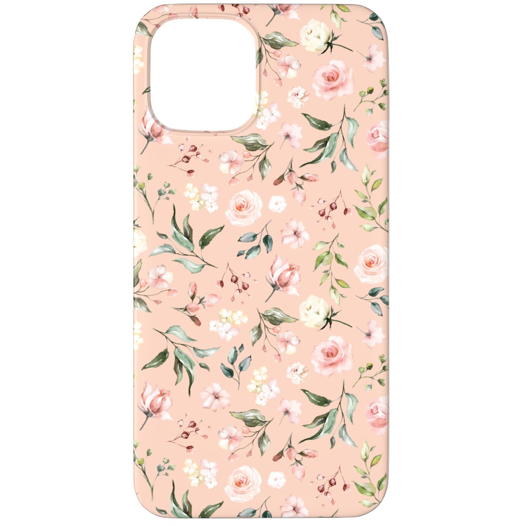 Celestial Rose Floral - Blush Phone Case, Slim Case, Matte, iPhone 12 Pro, Pink
