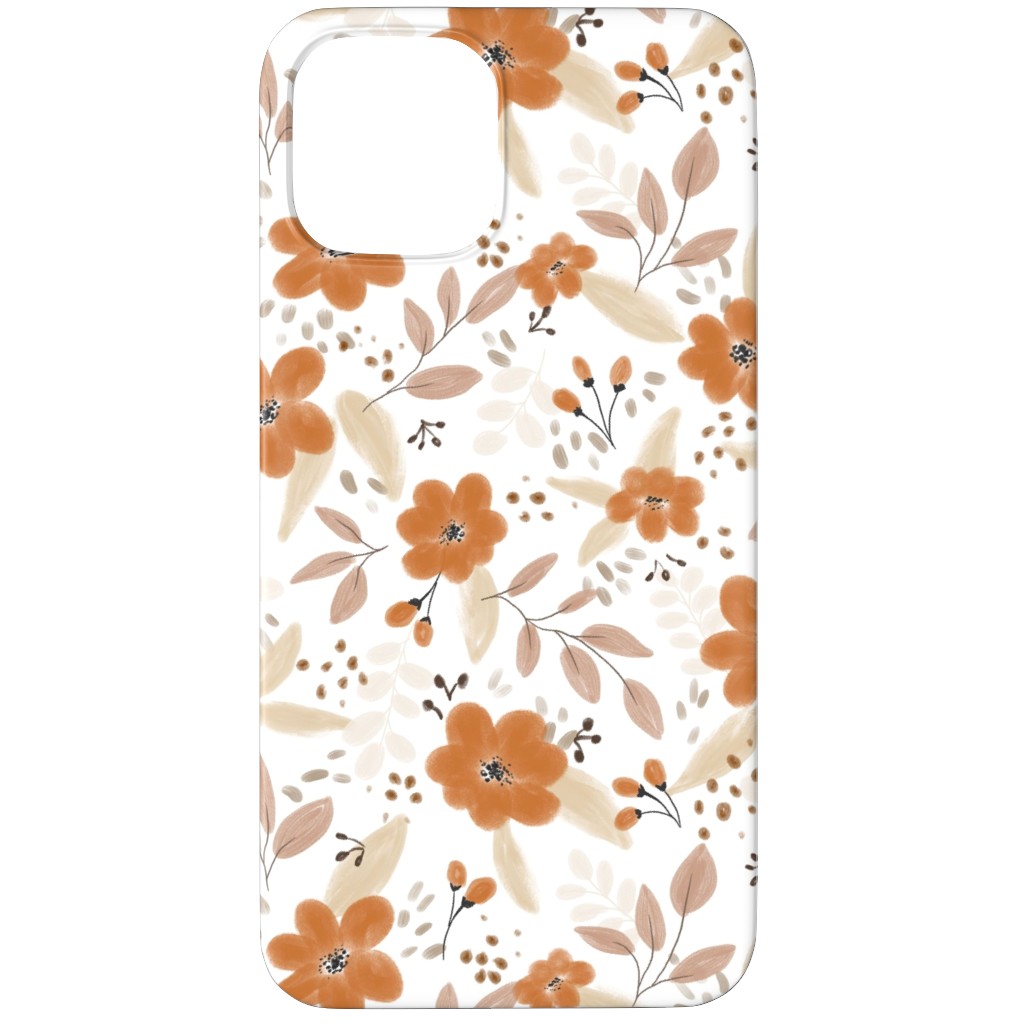 Florals in Fall Phone Case, Slim Case, Matte, iPhone 12 Pro, Orange