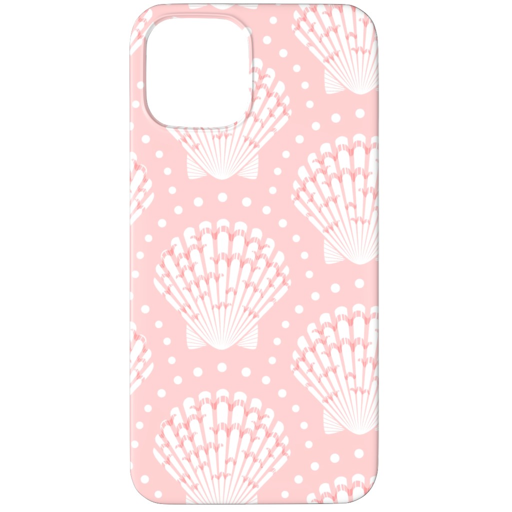 Pretty Scallop Shells - Pink Phone Case, Slim Case, Matte, iPhone 12 Pro, Pink, Bright Pink