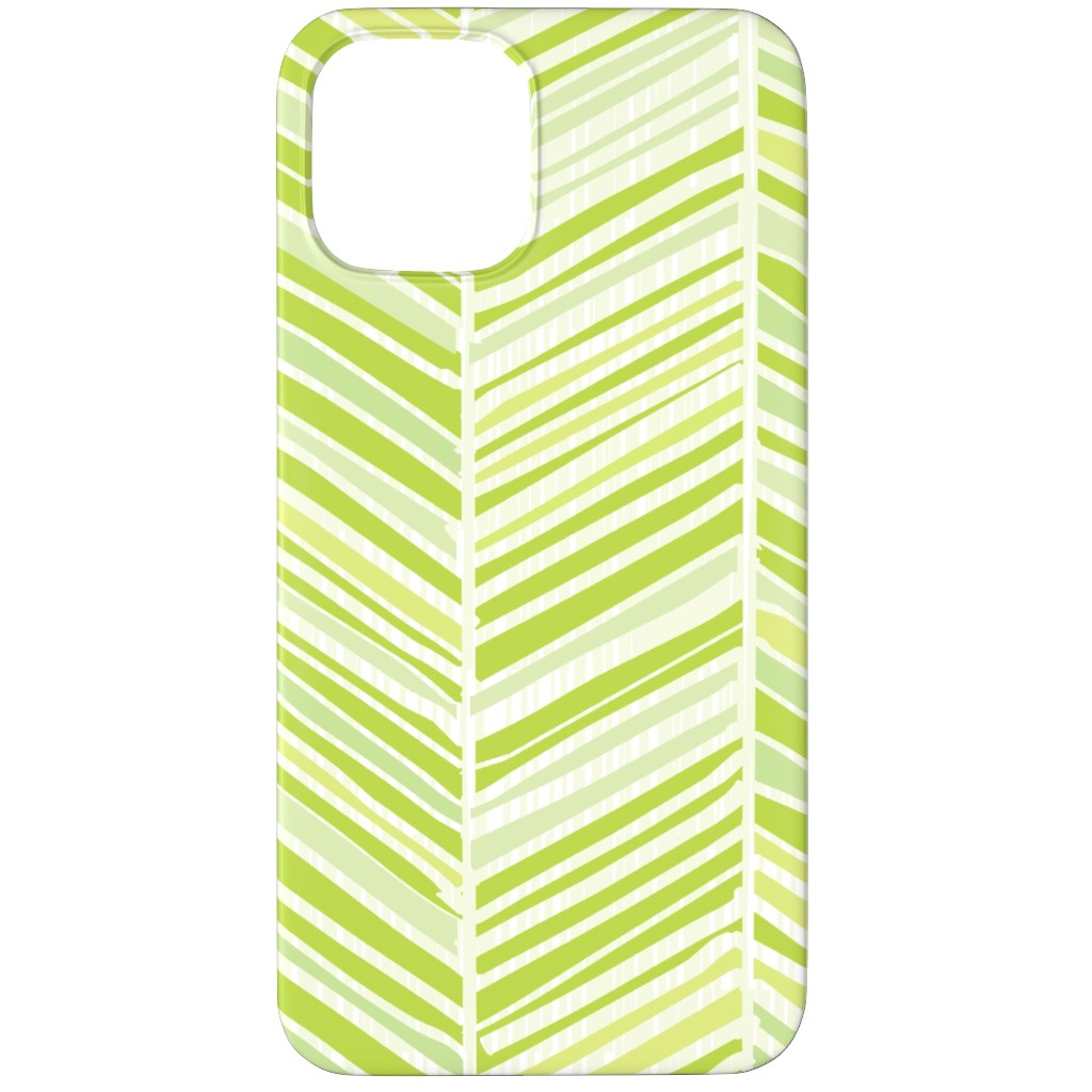 Herringbone Hues of Green Phone Case, Slim Case, Matte, iPhone 12 Pro, Green