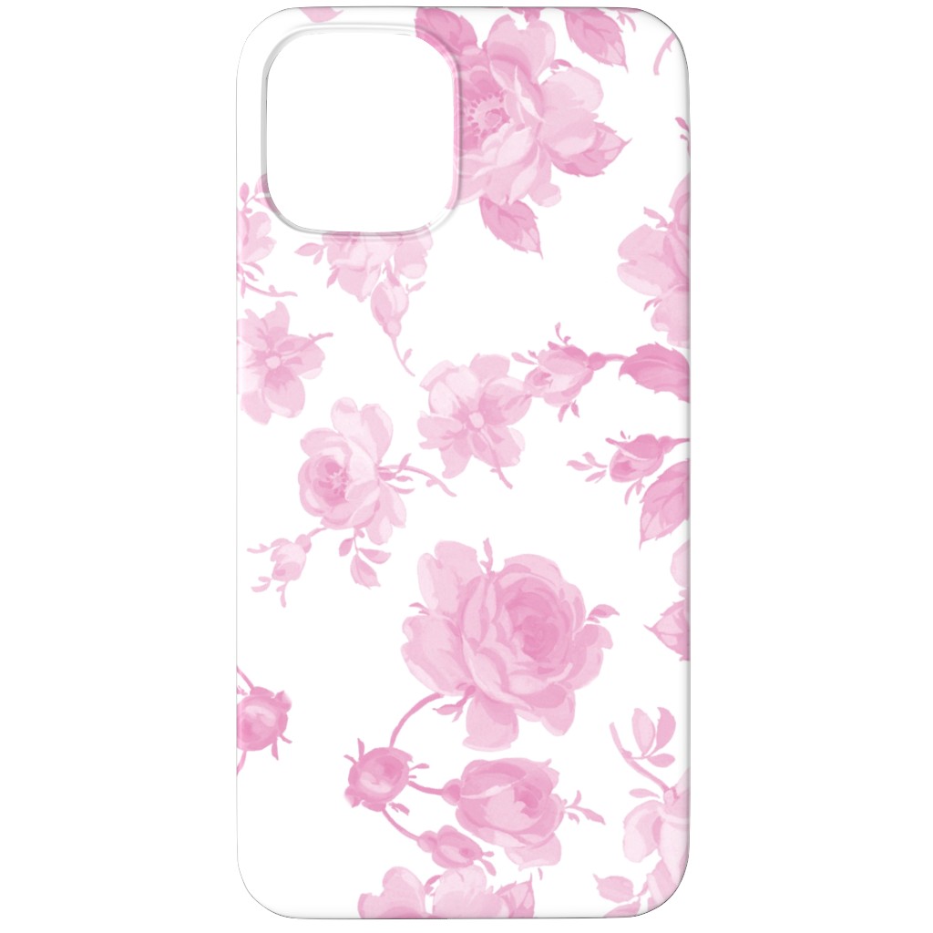 Saint Colette June Roses - Pink Phone Case, Slim Case, Matte, iPhone 12 Pro, Pink