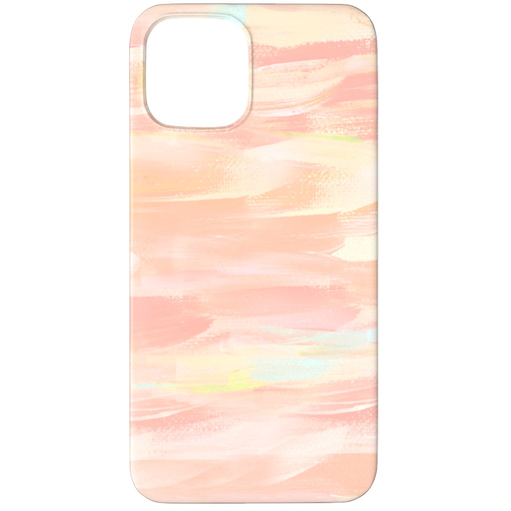 Paint Dabs - Peach Phone Case, Slim Case, Matte, iPhone 12 Pro, Pink, Bright Pink