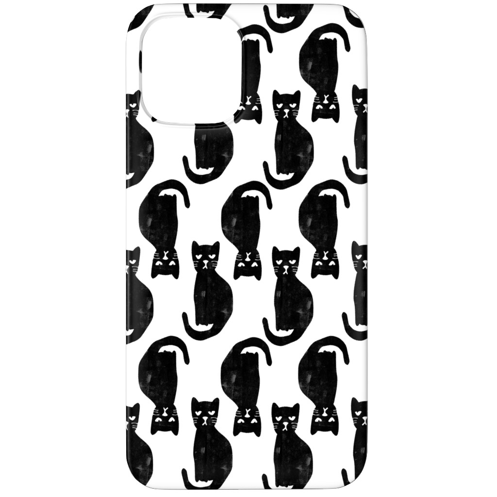 Black Cat Phone Case, Slim Case, Matte, iPhone 12 Pro, Black