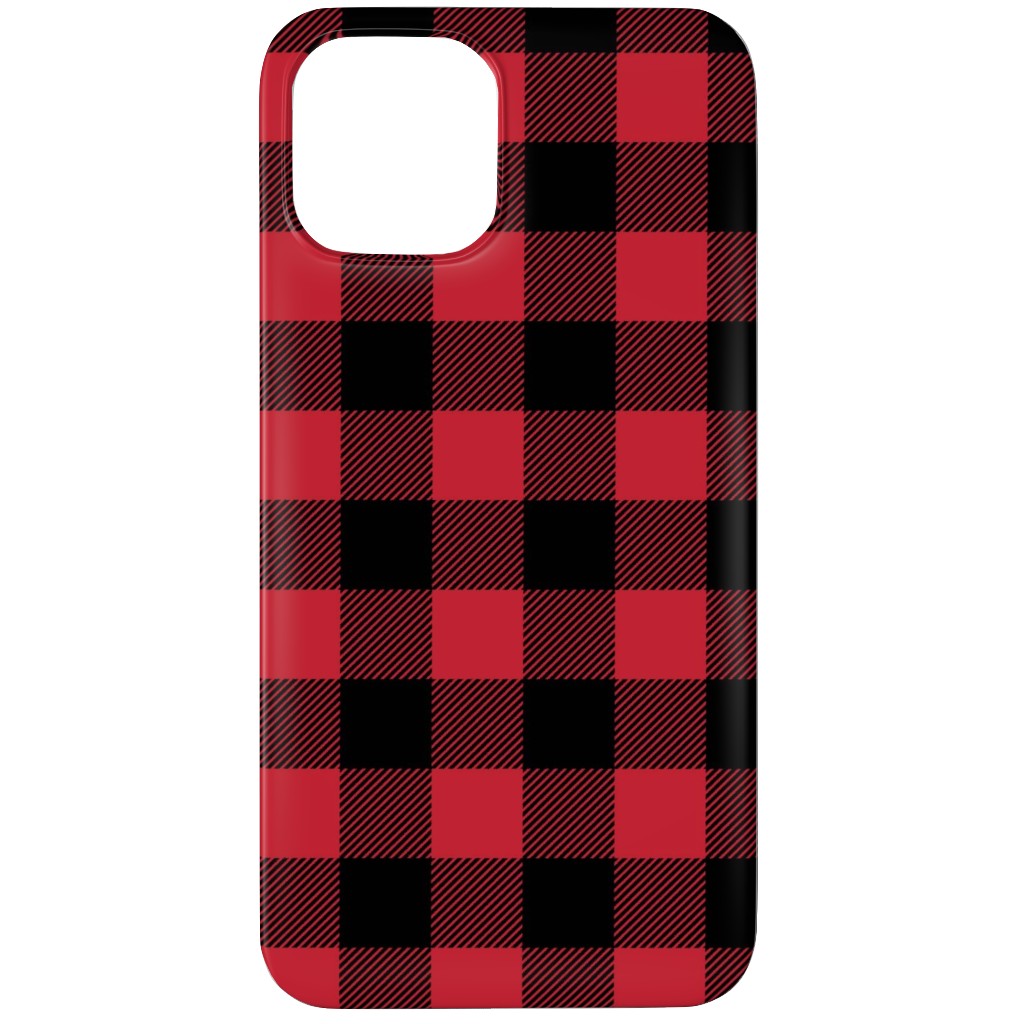 Ducks, Trucks, and Eight Point Bucks - Red and Black Phone Case, Slim Case, Matte, iPhone 12 Pro, Red