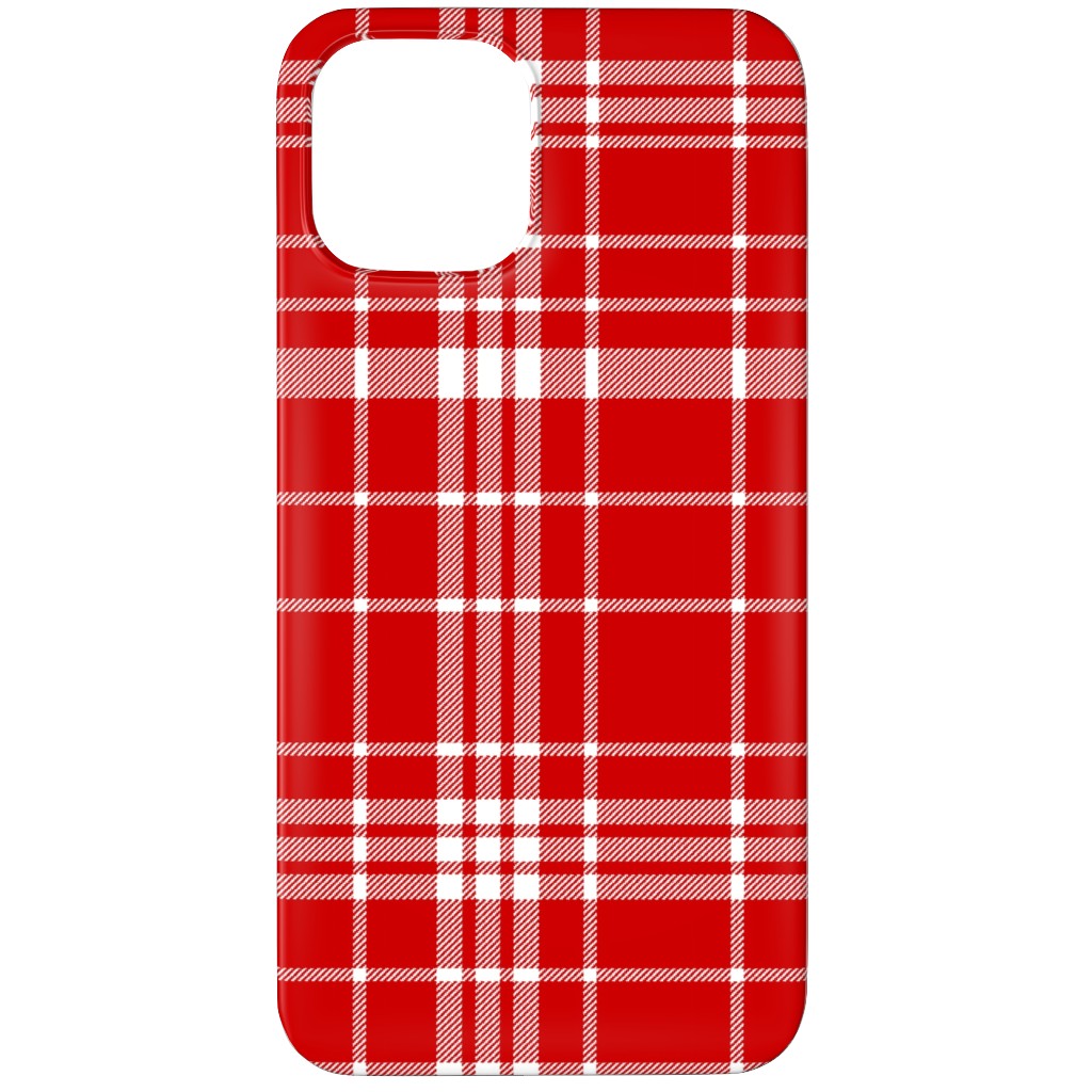 Tartan Check Phone Case, Slim Case, Matte, iPhone 12 Pro, Red, Red
