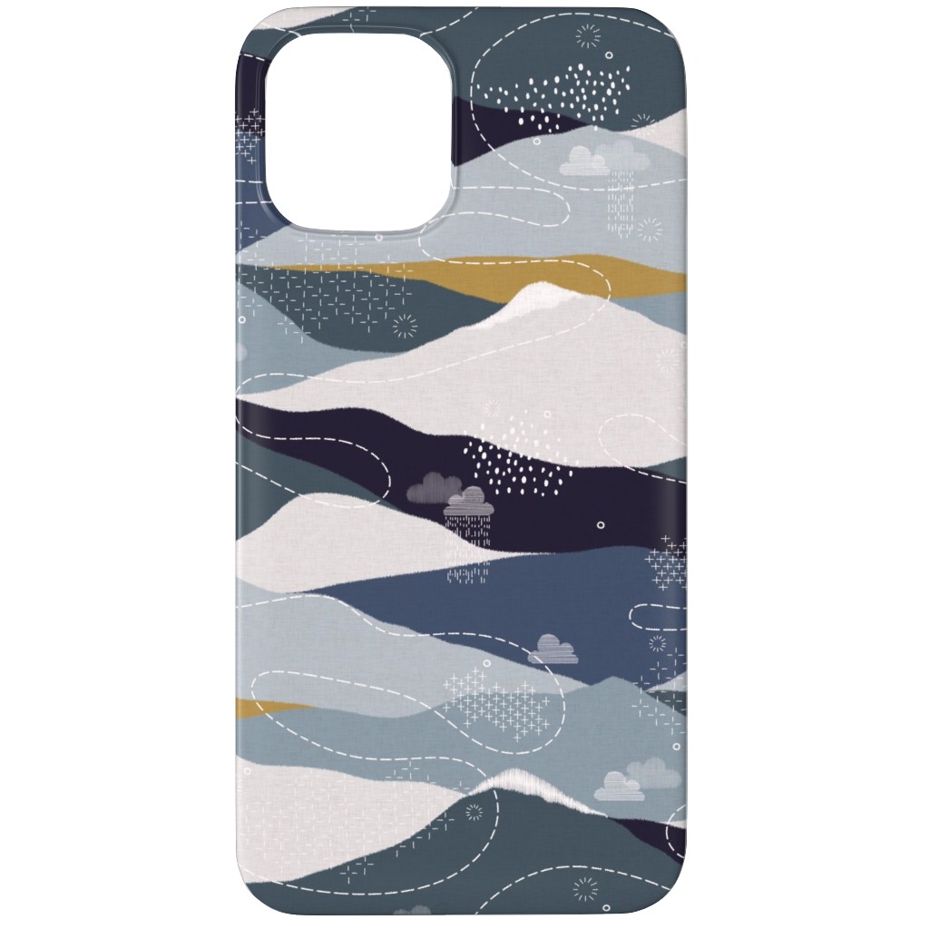 Ever Blue Mountains - Multi Phone Case, Slim Case, Matte, iPhone 12 Pro, Blue, True Blue