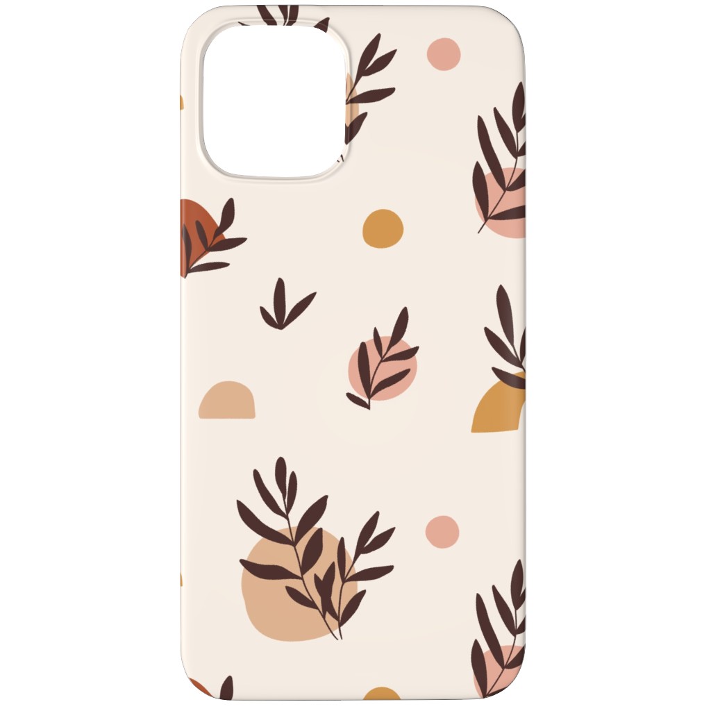 Abstraction and Tropical Leaves - Light Phone Case, Slim Case, Matte, iPhone 12 Pro, Beige, Pearl