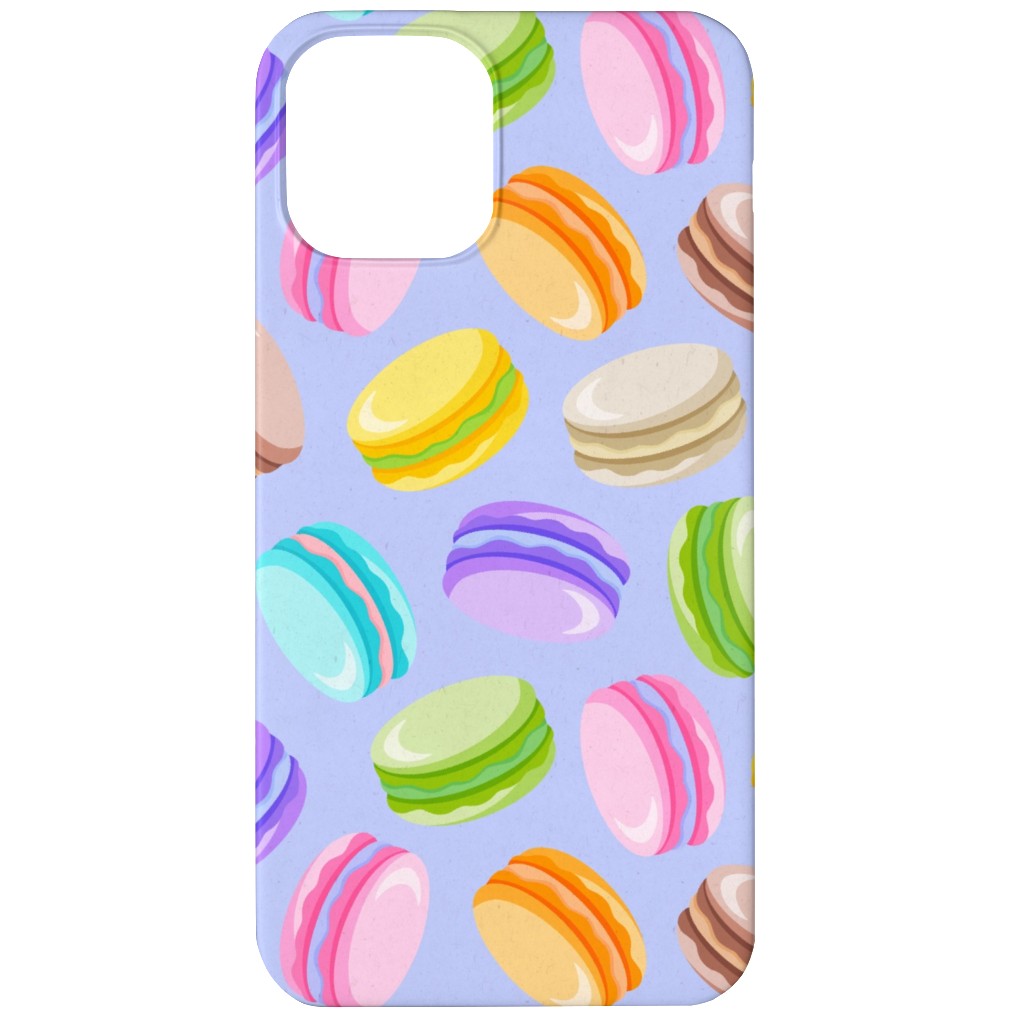 Pastel Macarons - Lavender Phone Case, Silicone Liner Case, Matte, iPhone 12, Purple, Purple