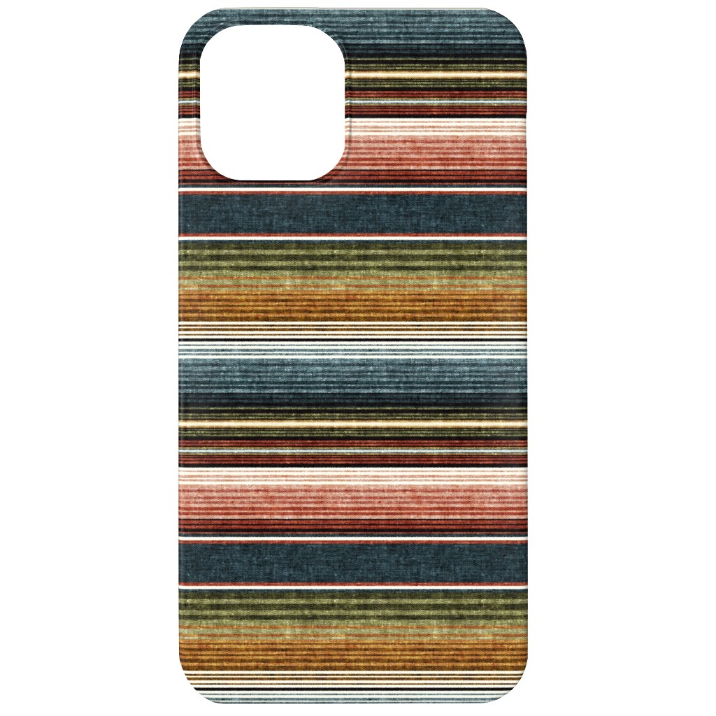 Serape Southwest Stripes - Multi Earthy Phone Case, Silicone Liner Case, Matte, iPhone 12, Multicolor