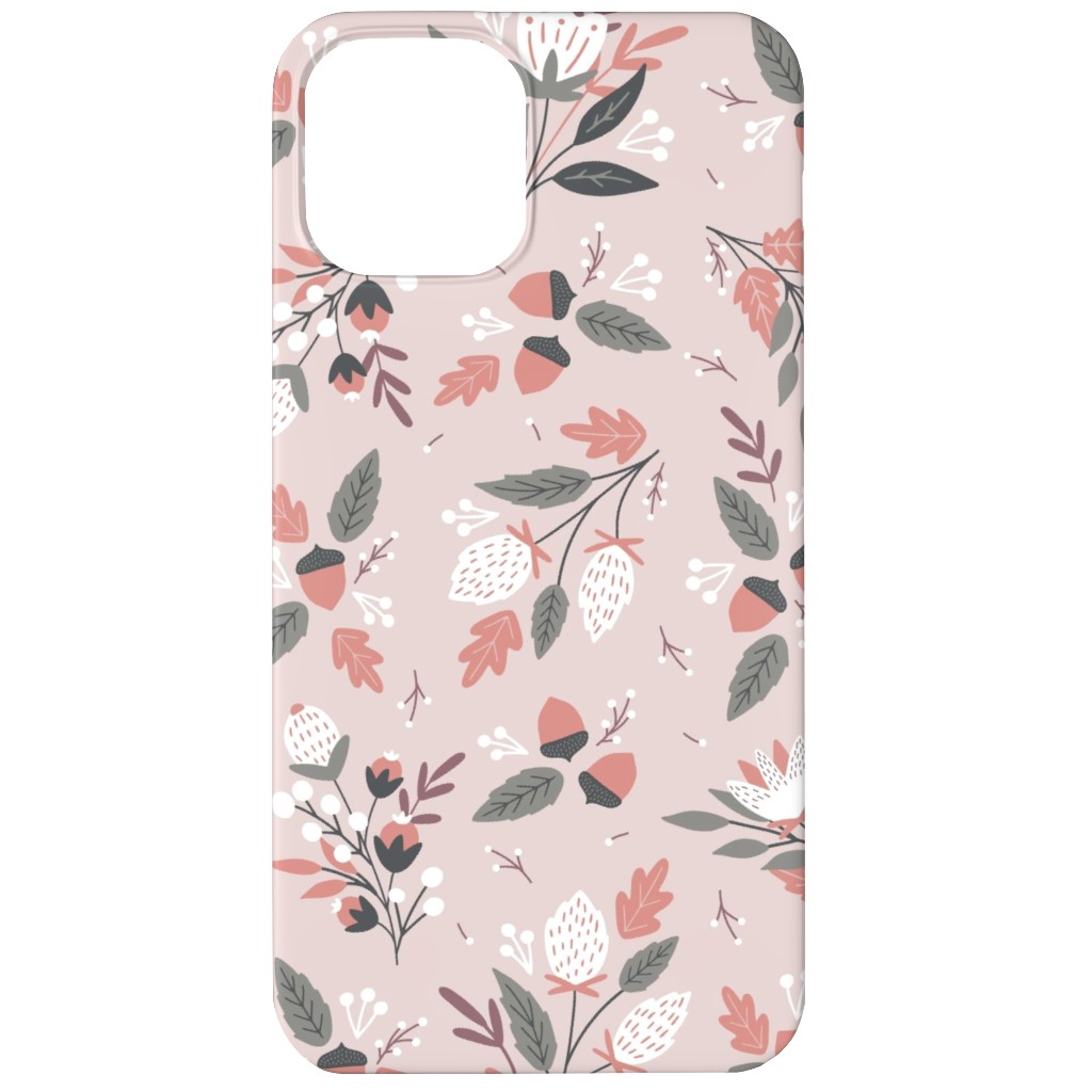 Fall Foliage - Pink Phone Case, Silicone Liner Case, Matte, iPhone 12, Pink