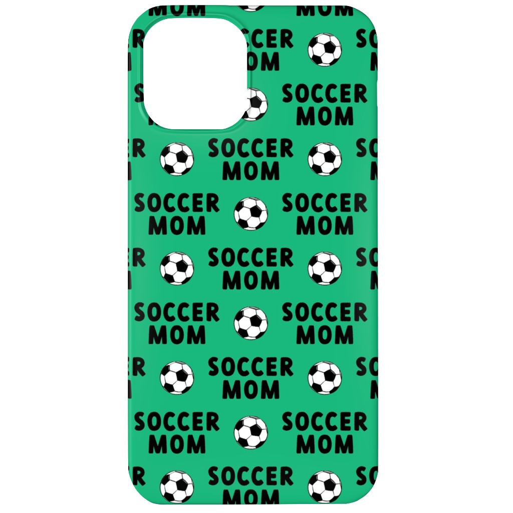 Soccer Mom - Green Phone Case, Silicone Liner Case, Matte, iPhone 12, Green, Classic Green