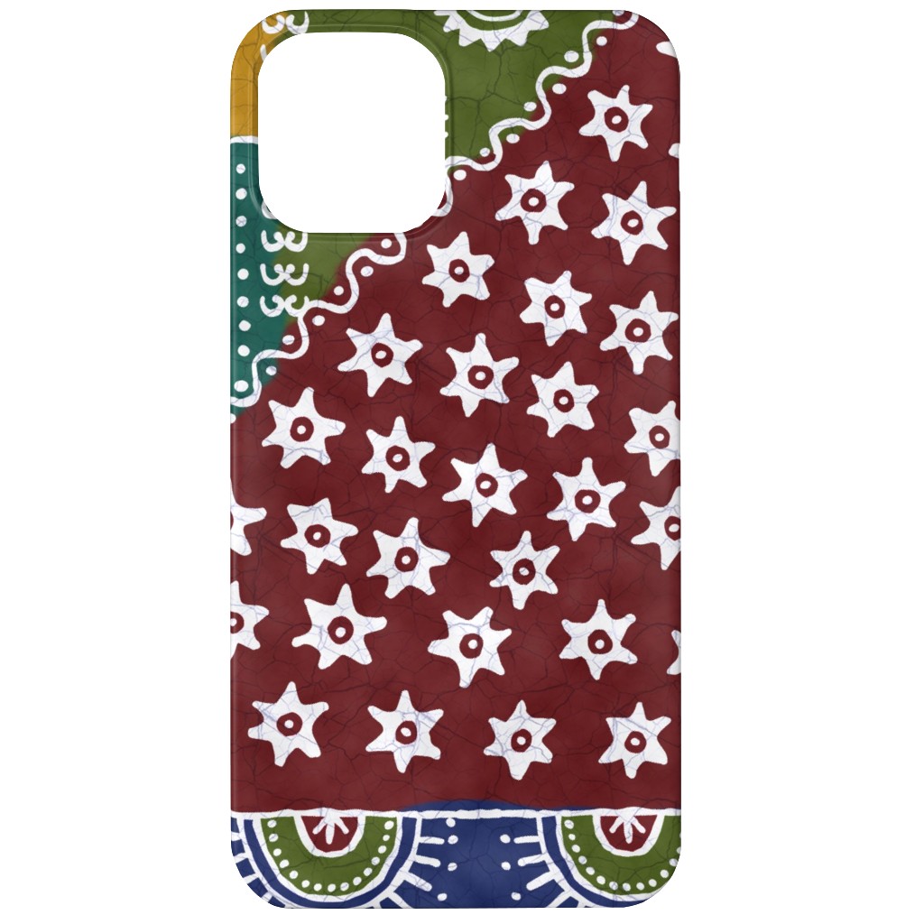 Batik Complete - Warm Phone Case, Silicone Liner Case, Matte, iPhone 12, Multicolor