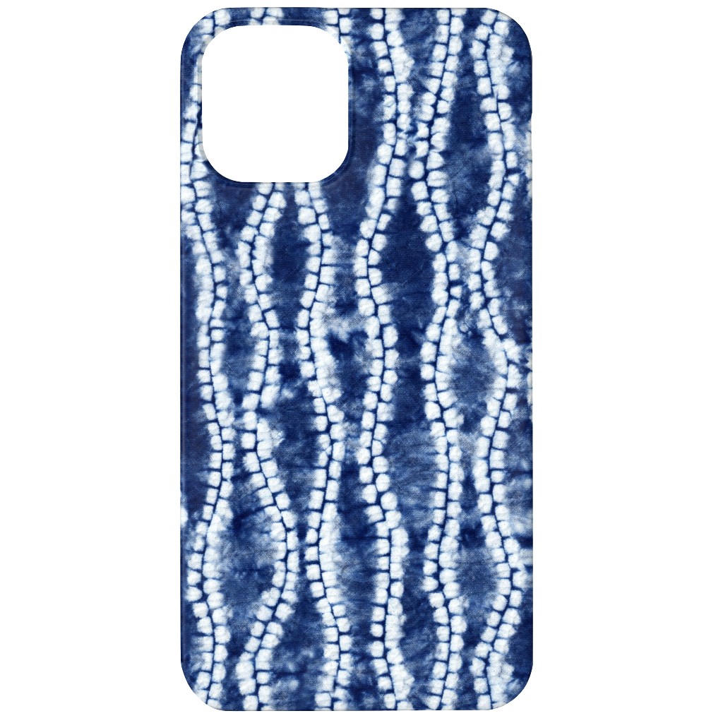 Shibori Ripples - Blue Phone Case, Silicone Liner Case, Matte, iPhone 12, Blue