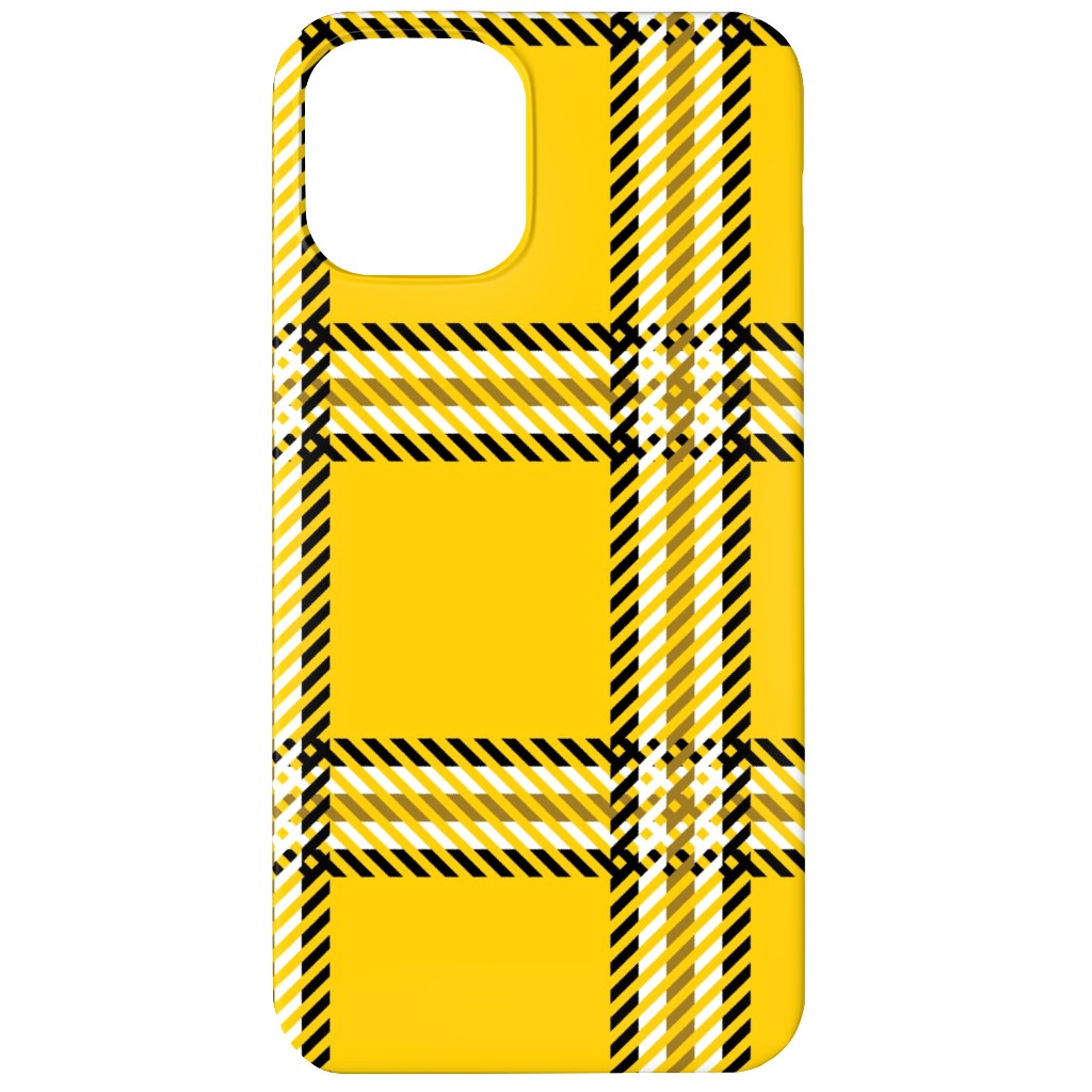 Cher's Plaid Phone Case, Silicone Liner Case, Matte, iPhone 12, Yellow, Classic Yellow